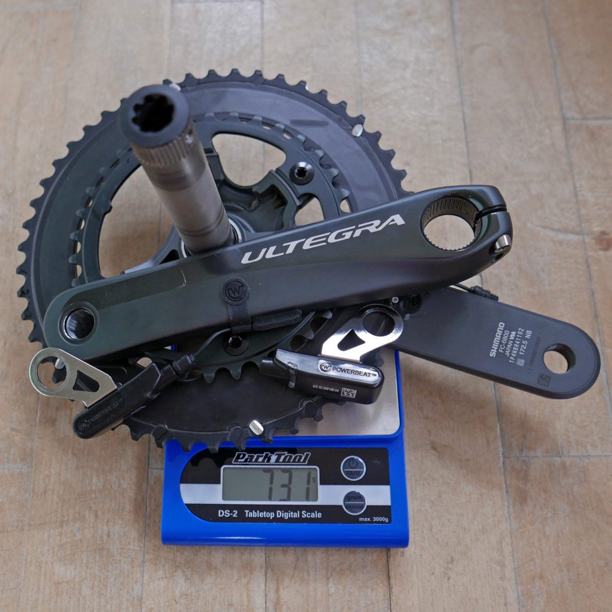 Watteam-Powerbeat-G2_low-cost-DIY-dual-sided-power-meter_Ultegra-crankset_731g-actual-weight.jpg